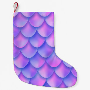 Holografische zeemeerminstaart, levendige folie te kleine kerstsok