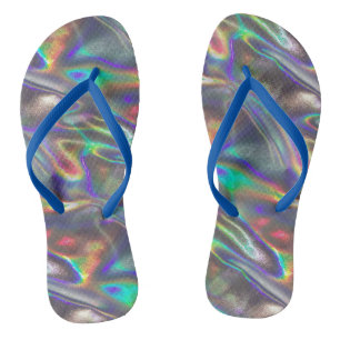 Holografische zilveren teenslippers schoenen sanda