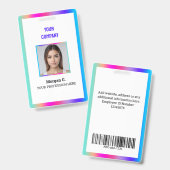 Hologram Aangepaste fotonaam Badge (Front & Back)