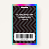 Hologram Aangepaste Logo Badge (Achterkant)