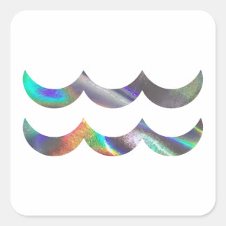 hologram Aquarius Vierkante Sticker