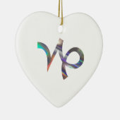hologram Capricorn Keramisch Ornament (Rechts)