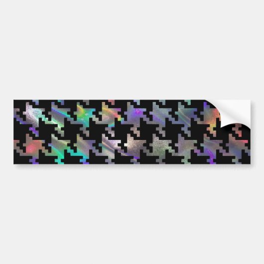 hologram houndstooth bumpersticker (Voorkant)