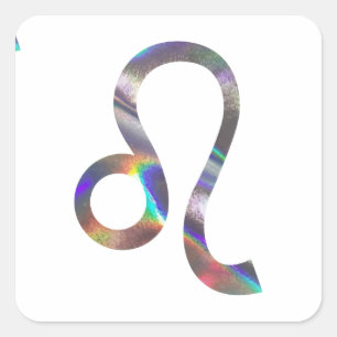 hologram Leo Vierkante Sticker