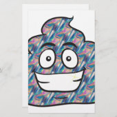 hologram poop emoji briefpapier (Voorkant / Achterkant)