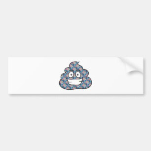 hologram poop emoji bumpersticker