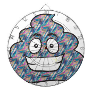 hologram poop emoji dartbord
