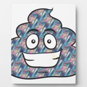 hologram poop emoji fotoplaat