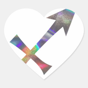 hologram Sagittarius Hart Sticker