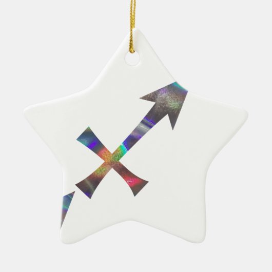hologram Sagittarius Keramisch Ornament (Voorkant)