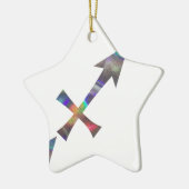 hologram Sagittarius Keramisch Ornament (Links)