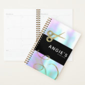 Hologramme de réservation d'or de ciseau de beauté (Devant avec enveloppe)