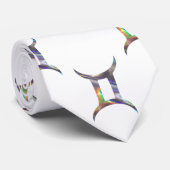 hologramme gemini homme necktie cravate (Roulé)
