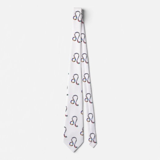 hologramme leo homme necktie cravate (Devant)