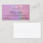 Hologramme rose Carte de visite vinyle  (Devant / Derrière)