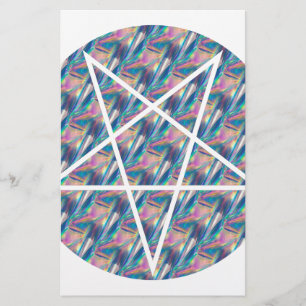 hologrampentagram briefpapier
