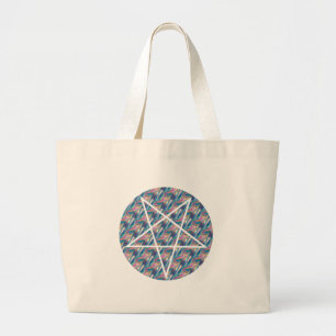 hologrampentagram grote tote bag