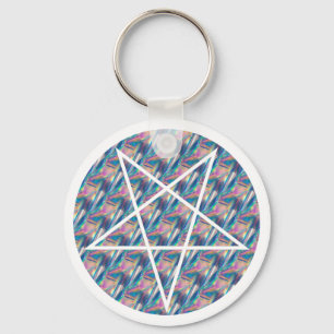 hologrampentagram sleutelhanger