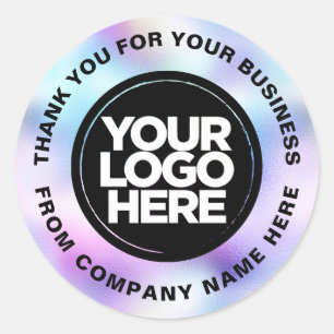 Holograph Aangepaste Logo Naam Web Dank u Ronde Sticker