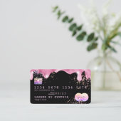 Holograph Folie Splash Credit Kaart modern girly Visitekaartje (Staand voorkant)