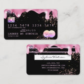 Holograph Folie Splash Credit Kaart modern girly Visitekaartje (Voorkant / Achterkant)