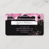 Holograph Folie Splash Credit Kaart modern girly Visitekaartje (Achterkant)