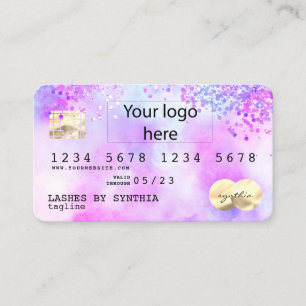 Holograph Pastel unicorn Modern Credit Kaart LOGO Visitekaartje