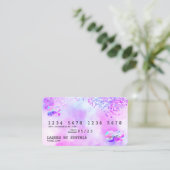 Holograph Pastel unicorne Moderne Style de carte d (Debout devant)