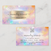 Holograph Shop Logo Makeup Artist QR Code  Visitekaartje (Voorkant / Achterkant)