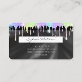 Holograph Silver Unicorn Dripping Credit Kaart Las Visitekaartje (Achterkant)