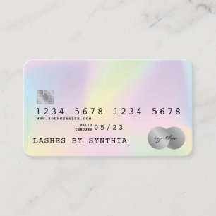 Holograph Unicorn Modern Credit Kaart Style Visitekaartje