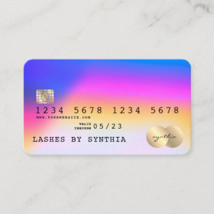 Holograph Unicorn Modern Credit Kaart Style Visitekaartje