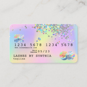 Holograph Unicorn Modern Credit Kaart Style Visitekaartje