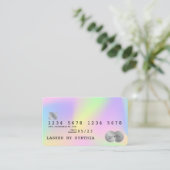 Holograph Unicorn Moderne Style de carte de crédit (Debout devant)