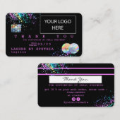 Holograph UnicornTHNK YOU Credit Kaart add logo Visitekaartje (Voorkant / Achterkant)