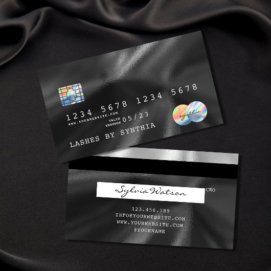 Holographe Black Foil Style moderne carte de crédi
