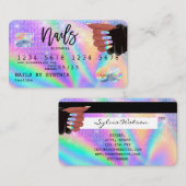 Holographe Carte de crédit Nail Tech (Devant / Derrière)