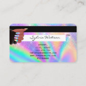 Holographe Carte de crédit Nail Tech (Dos)