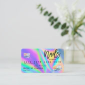 Holographe Carte de crédit Nail Tech (Debout devant)