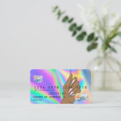 Holographe Carte de crédit Nail Tech ajouter le lo (Debout devant)
