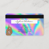 Holographe Carte de crédit Nail Tech ajouter le lo (Dos)
