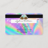 Holographe carte de crédit ongle technologie manuc (Dos)