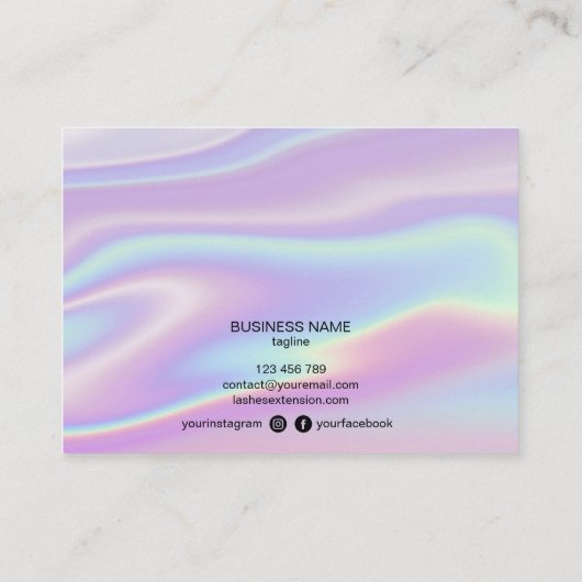 Holographe carte de postprise en charge Eclash ext (Dos)