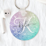 Holographe de Parties scintillant glamour assez pe<br><div class="desc">Personnalisez facilement cet élégant motif de parties scintillant bokeh coloré avec votre nom et/ou monogramme personnalisés.</div>
