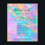holographe FAUX en pierre de feu Circulaire<br><div class="desc">salon de beauté professionnel maquillage artiste flyer</div>