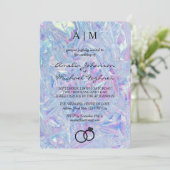 Holographe moderne Faire-part de mariage Monogramm (Debout devant)