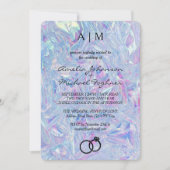 Holographe moderne Faire-part de mariage Monogramm (Devant)