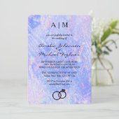 Holographe moderne Faire-part de mariage Monogramm (Debout devant)