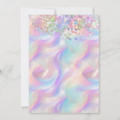 Holographe moderne Girly tendance Invitation d'ann (Dos)
