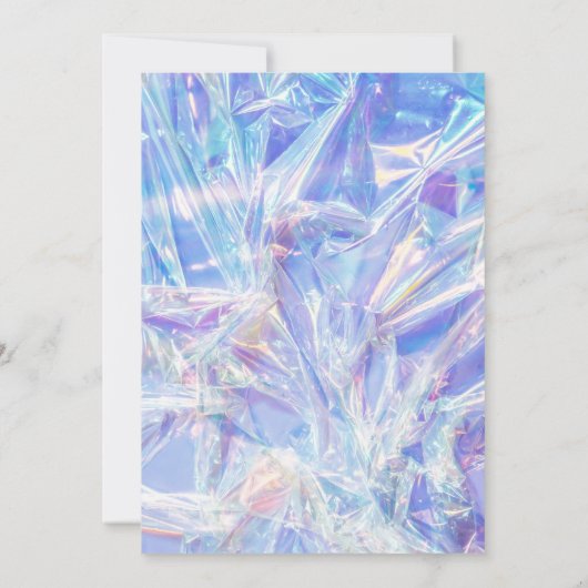 Holographe moderne Girly tendance Invitation d'ann (Dos)